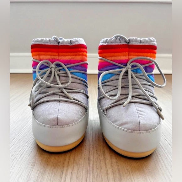 NWT Moon Boot Icon Low Rainbow Boots - Size EU 36/38 - Picture 4 of 10